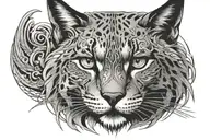 lynx in oblivion tattoo design idea