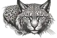 lynx in oblivion tattoo design idea