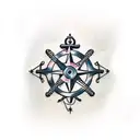 anchor and cross and compass tattoo design idea