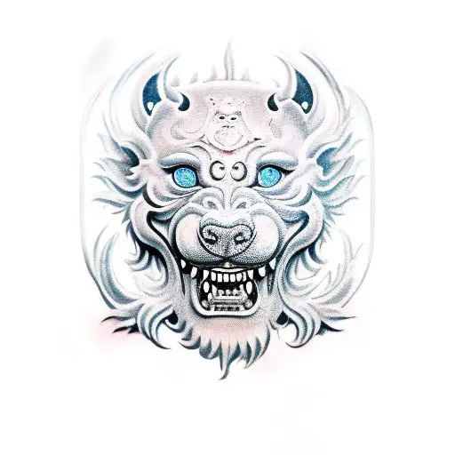 Foo Dog tattoo design idea