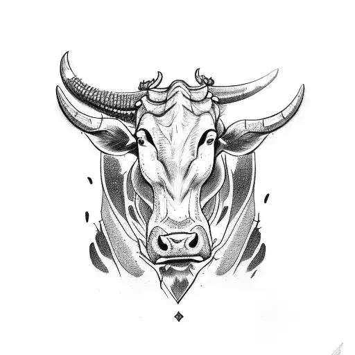 three head cow, a dragon and monkey tattoo design idea