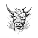 three head cow, a dragon and monkey tattoo design idea