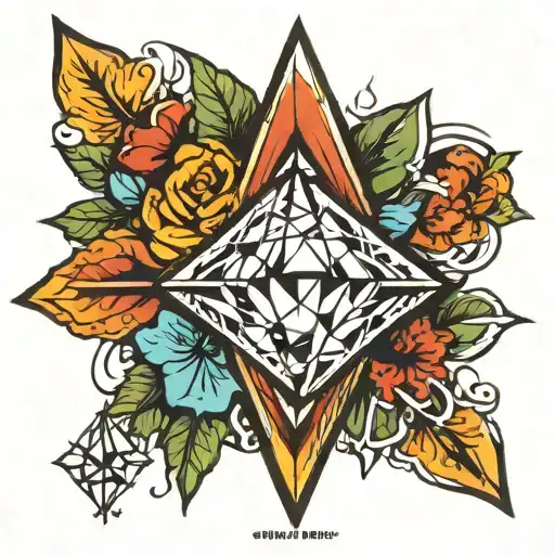 diamond tattoo design idea