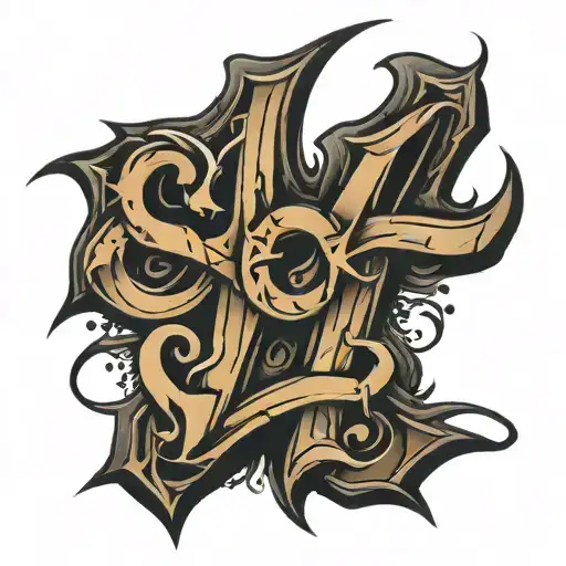 letters sane tattoo design idea