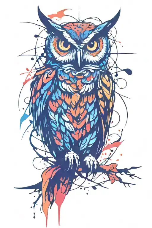 owl tattoo design idea