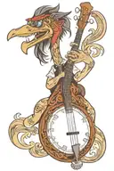 banjo tattoo design idea