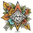diamond tattoo design idea