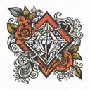 diamond tattoo design idea