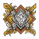 diamond tattoo design idea
