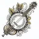 banjo tattoo design idea