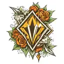 diamond tattoo design idea