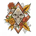 diamond tattoo design idea