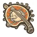 banjo tattoo design idea