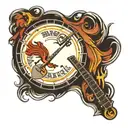 banjo tattoo design idea