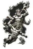 zeus y poseidon tattoo design idea
