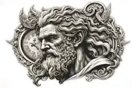zeus greek mythology tattoo design idea