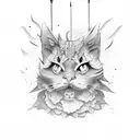 paintbrush and quil tattoo design idea