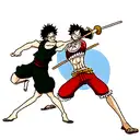 Luffy e zoro tattoo design idea