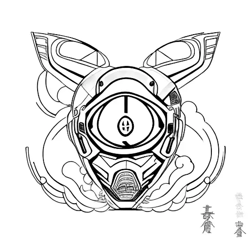 A minimalist tattoo of a sportscar and sportbike merging together to form a single sleek vehicle tattoo design idea