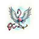 Flamingo tattoo design idea