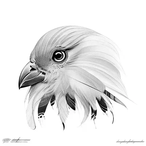 feathers with birds tattoo design idea