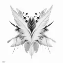 feathers and birds tattoo design idea
