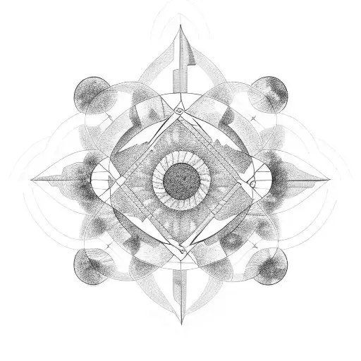 three parallel solar systems tattoo design idea