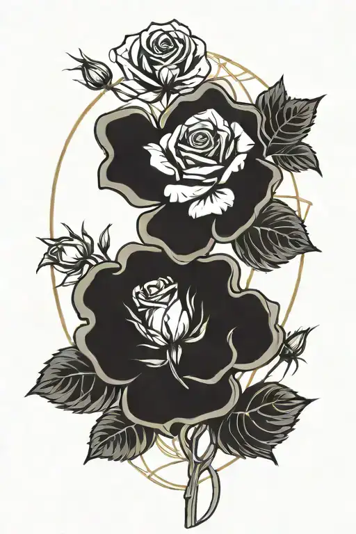 rose bush buttery semicolon incorporated tattoo design idea