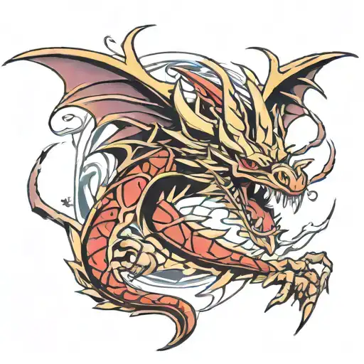 slifer the sky dragon tattoo design idea