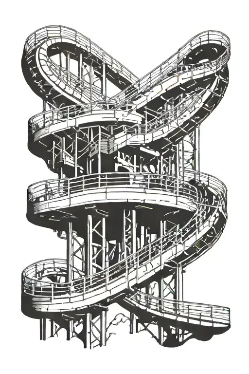 roller coaster tattoo design idea
