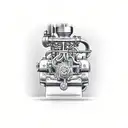 steam engine tattoo design idea