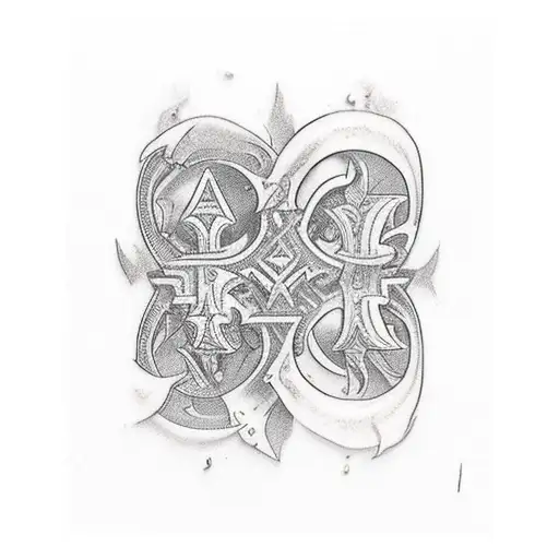 the A card and the kings card  tattoo design idea