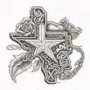 Texas state outline tattoo design idea
