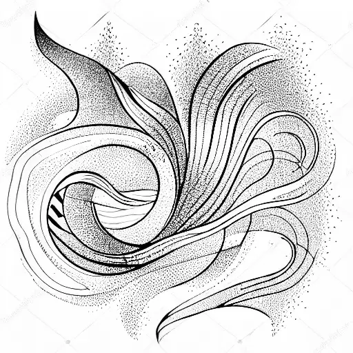 Ocean Wave tattoo design idea