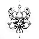 fouled anchor biohazard octopus tattoo design idea