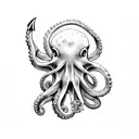 fouled anchor biohazard octopus tattoo design idea