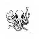 octopus biohazard tattoo design idea