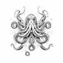 octopus biohazard tattoo design idea