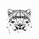 Snow leopard tattoo design idea