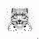 Snow leopard tattoo design idea