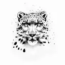 Snow leopard tattoo design idea