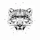 Snow leopard tattoo design idea