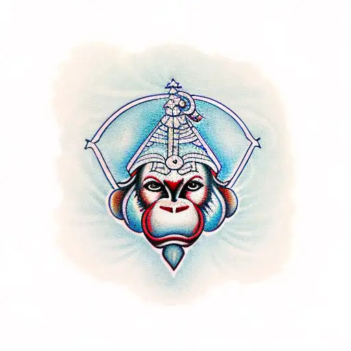 Hanuman tattoo design idea