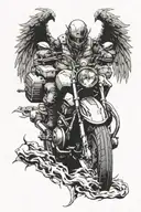 fallen angel falls down and down the tattoo a bmw front  tattoo design idea