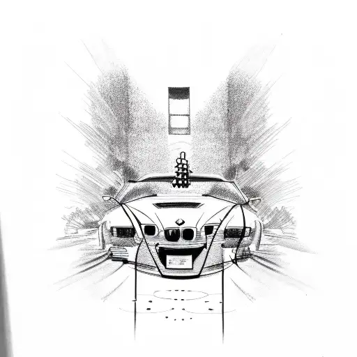 Bmw e36 Club Sport tattoo design idea