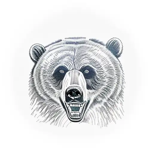 grizzly bear tattoo design idea