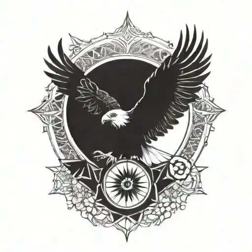 Eagle chakra tattoo design idea