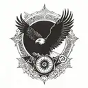 Eagle chakra tattoo design idea
