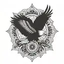 Eagle chakra tattoo design idea
