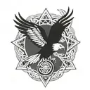 Eagle chakra tattoo design idea